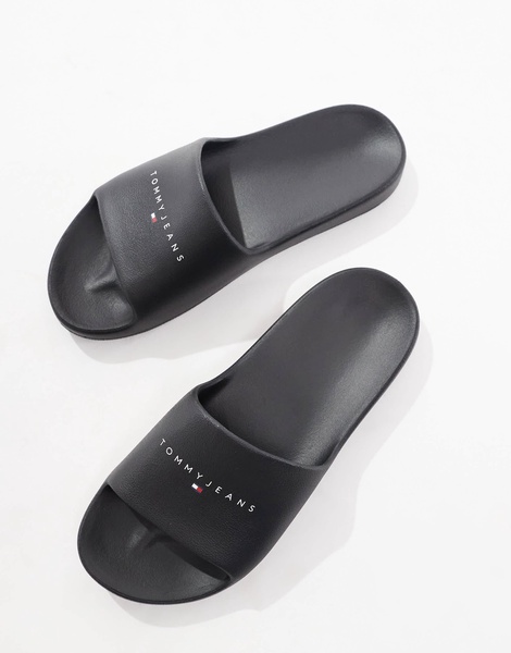 Tommy Jeans basic sliders in black