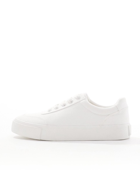 ASOS DESIGN canvas sneakers in white