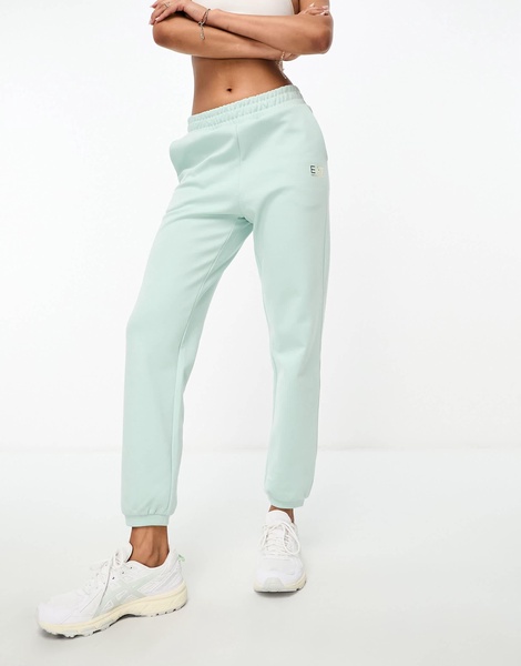 EA7 logo sweatpants in light blue