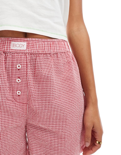 Cotton On relaxed boxer pajama shorts in red gingham