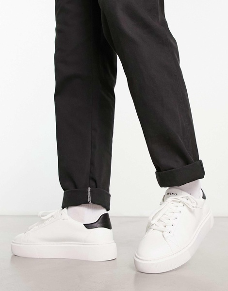 ASOS DESIGN chunky lace-up sneakers in white