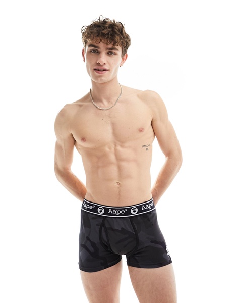 Aape By A Bathing Ape camo print boxer briefs in black