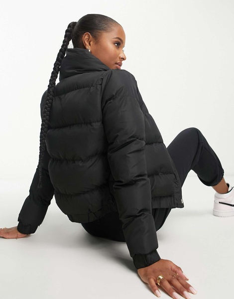 Brave Soul Petite puffer jacket in black