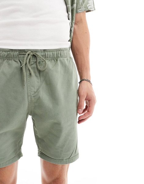 Brave Soul cotton chino shorts in sage green