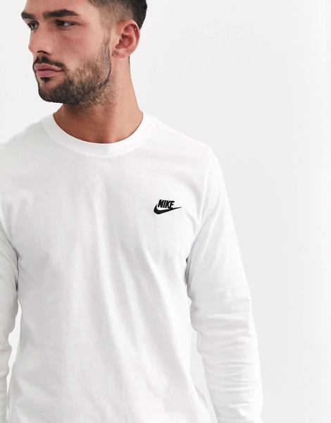 Nike Club long sleeve t-shirt in white