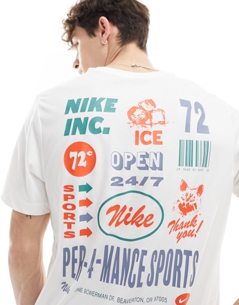 Nike Training Dri-FIT Back Print t-shirt in white