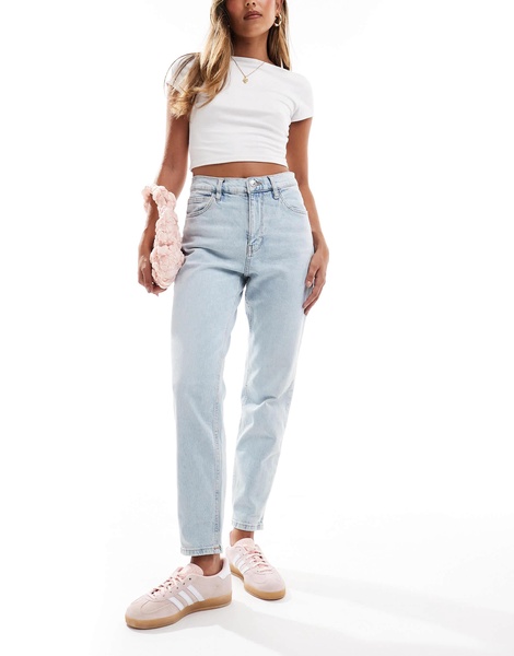 Mango mom jeans in bleach light blue