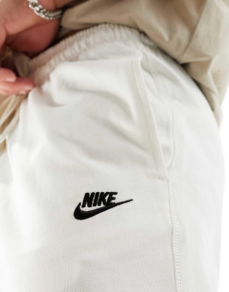 Nike Club logo knit sweatpants in off white