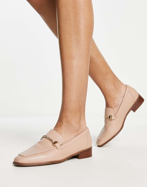 Aldo Valenaclya chain loafers in toasted almond