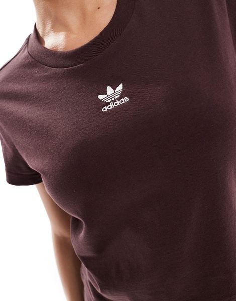 adidas Originals essential slim fit t-shirt in brown