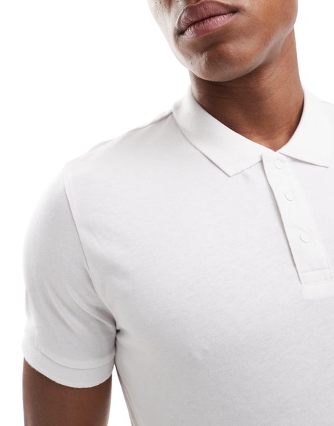 Threadbare 3 button polo in white