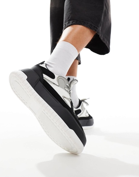 ASOS DESIGN chunky sneakers in black and white mix