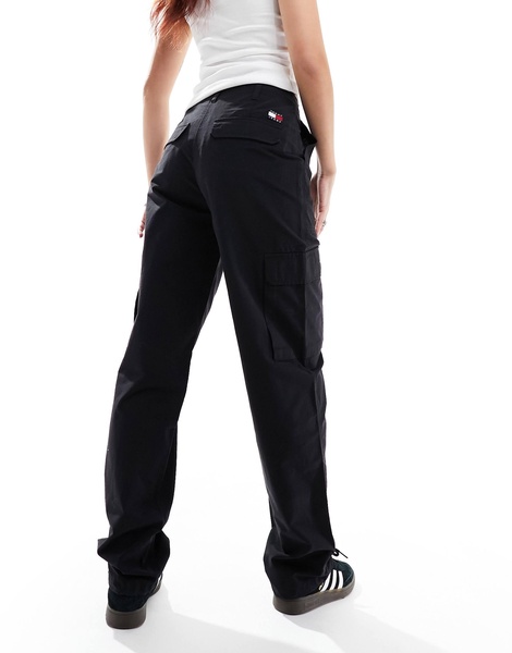 Tommy Jeans Harper high rise cargo pants in black