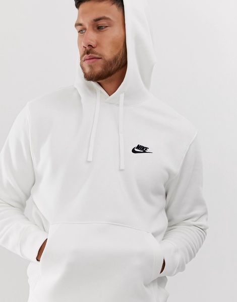 Nike Club Fleece hoodie in white