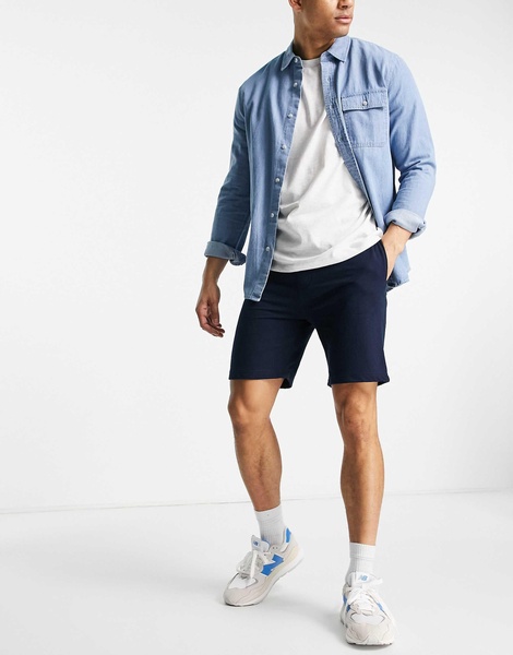 Brave Soul jersey shorts in navy