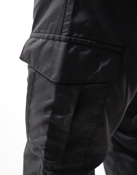 French Connection utility tech cargo pants in black