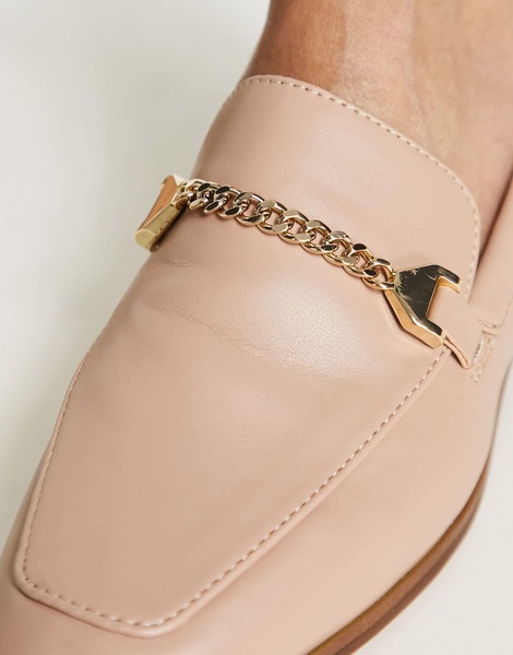 Aldo Valenaclya chain loafers in toasted almond