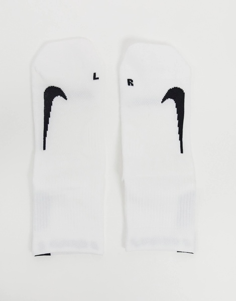 Nike Running Multiplier 2 pack ankle socks in white