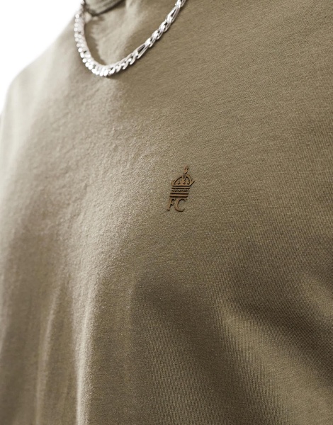 French Connection crew neck t-shirt in khaki