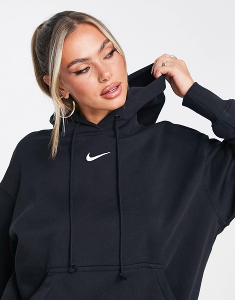 Nike Phoenix Fleece hoodie in black