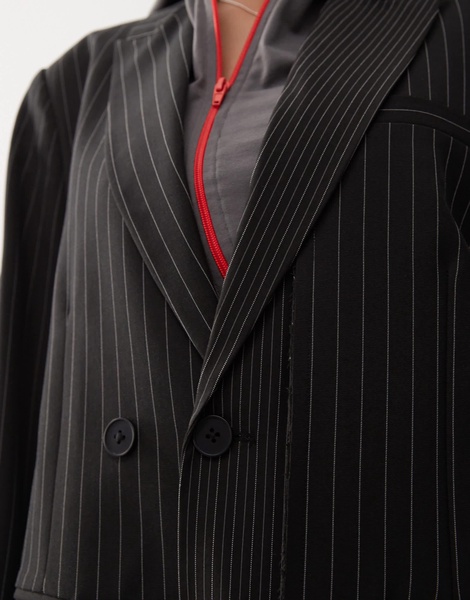 COLLUSION Unisex oversized blazer in pinstripe - part of a set