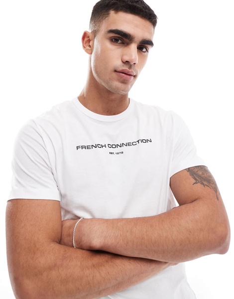 French Connection 1972 logo t-shirt in white