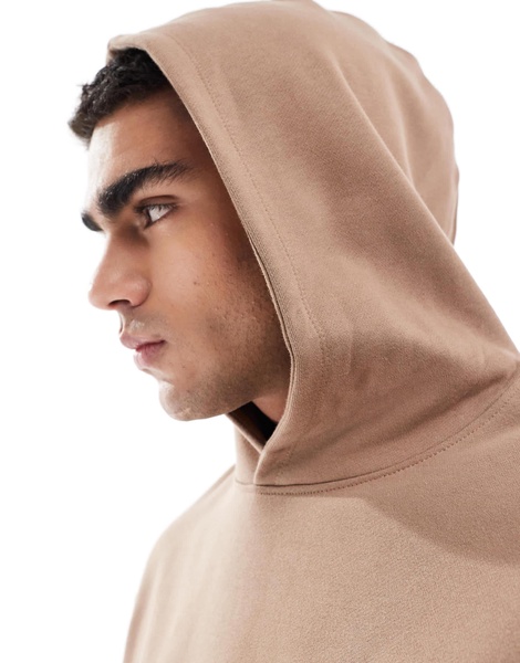 ASOS DESIGN premium heavyweight oversized hoodie in beige