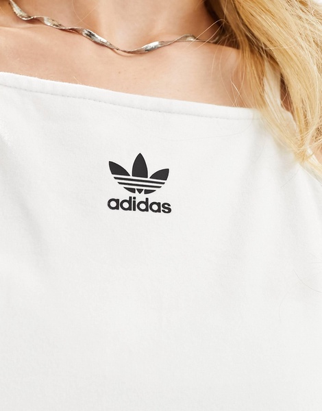 adidas Originals adicolor 3 stripe tank in white