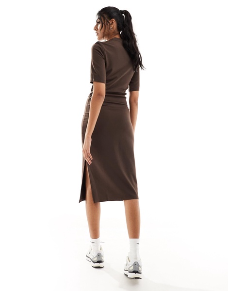 Nike Essential midi dress in brown