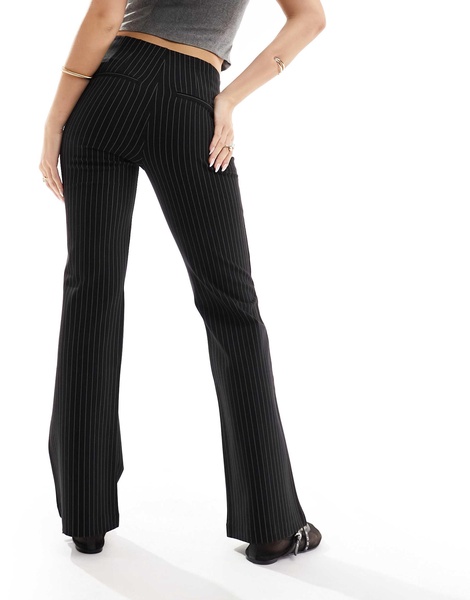 River Island pinstripe formal pants in navy