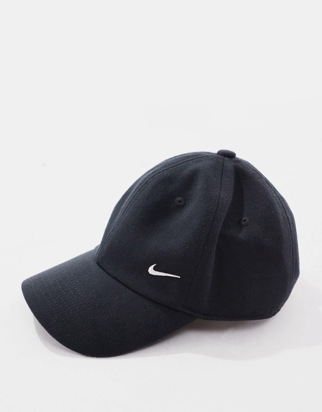 Nike Club metallic swoosh cap in black