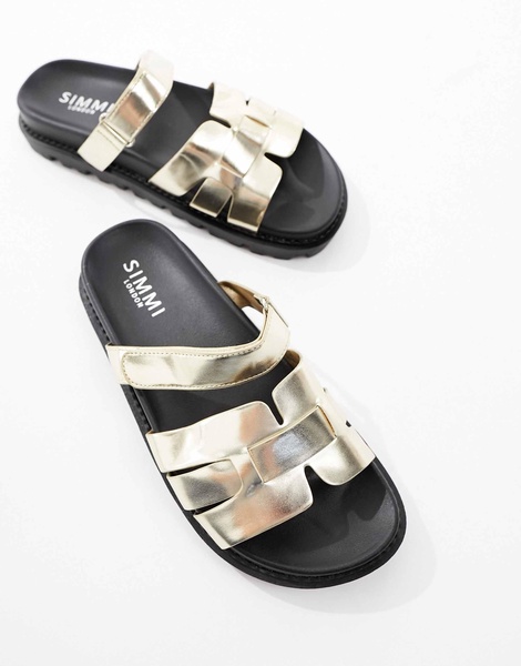 SIMMI London Adelle sandals in gold