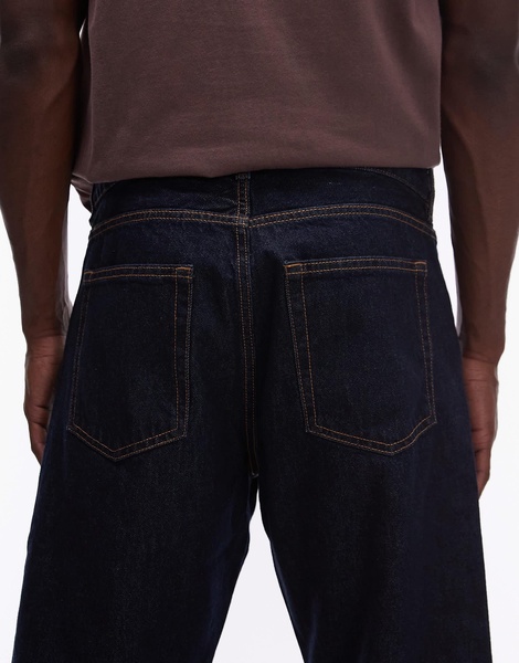 ARKET Ocean loose straight leg jeans in dark washed blue