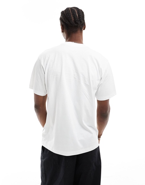 Calvin Klein Jeans oversized badge t-shirt in white