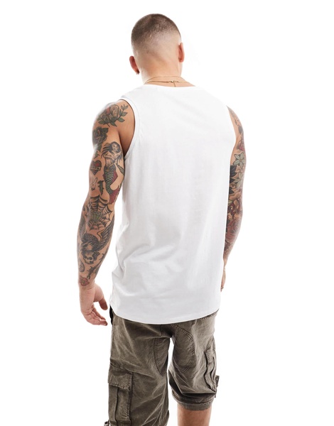 Threadbare 2 pack pocket tank top in white