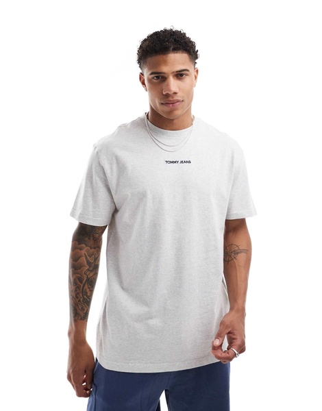 Tommy Jeans small logo T-shirt in gray