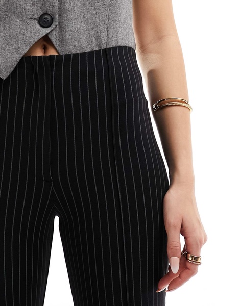 River Island pinstripe formal pants in navy