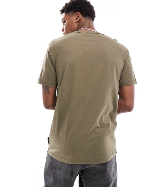 French Connection crew neck t-shirt in khaki