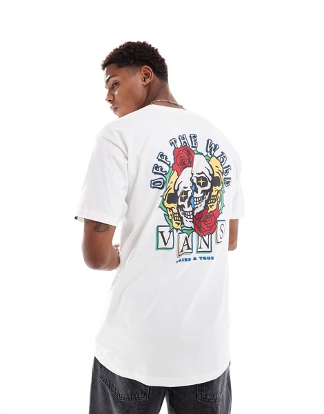 Vans T-shirt with back graphic in white