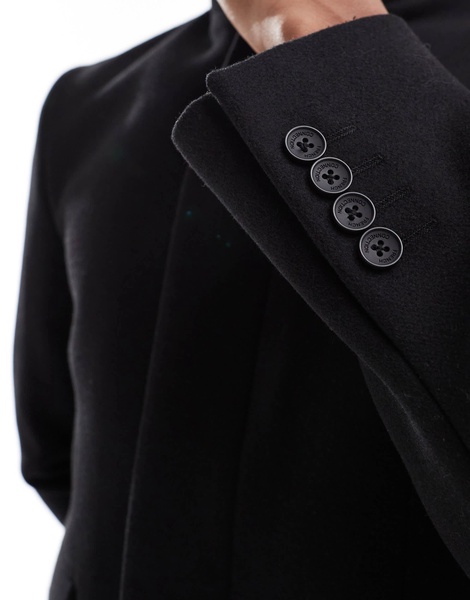 French Connection smart tailored coat in black