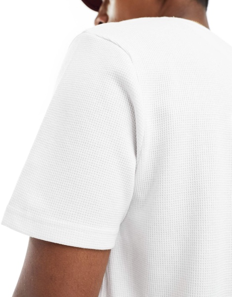 Brave Soul waffle knit T-shirt in white