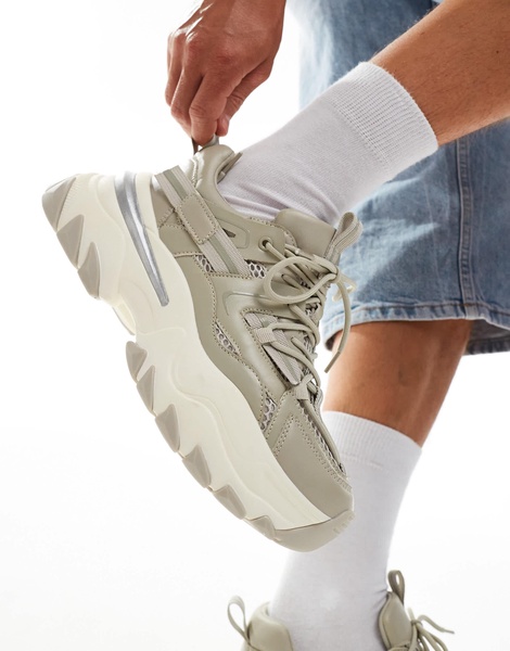 ASOS DESIGN chunky sneakers in beige