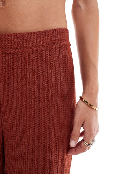 Mango textured straight leg pants in red - part of a set