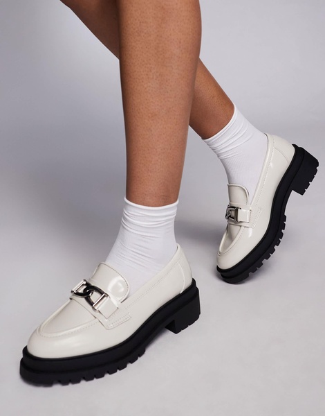 River Island chunky loafers in cream