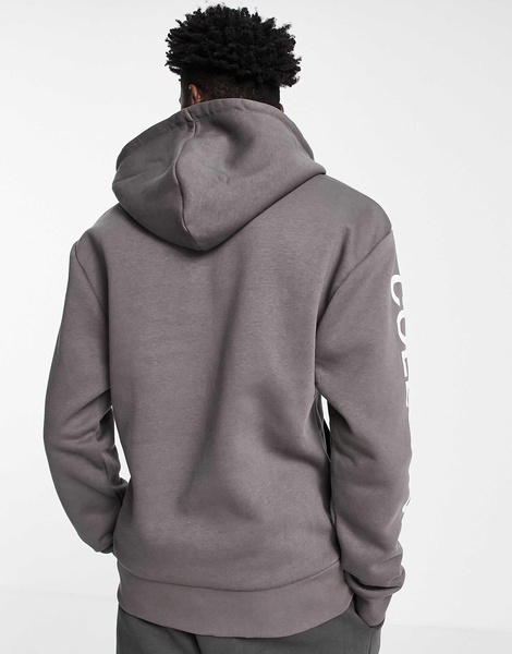 COLLUSION Unisex logo hoodie in dark gray