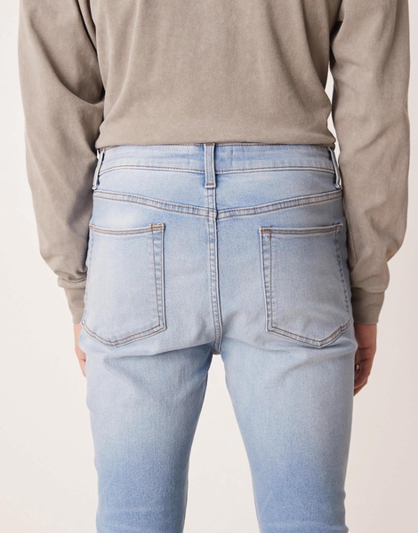 ASOS DESIGN power stretch jeans in light wash