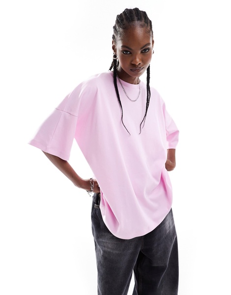 Noisy May oversized T-shirt in pink