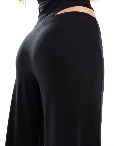 Fashionkilla super soft wide leg pants in black - part of a set