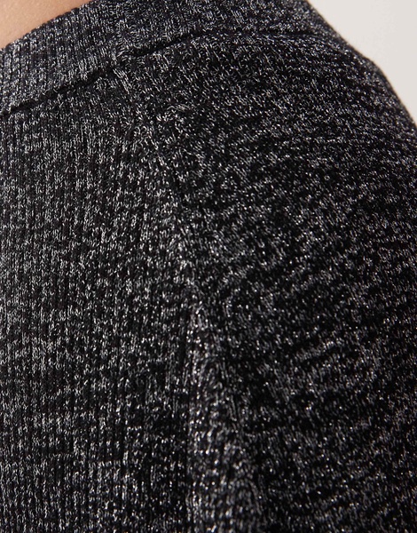 COLLUSION shimmer knit maxi skirt in charcoal