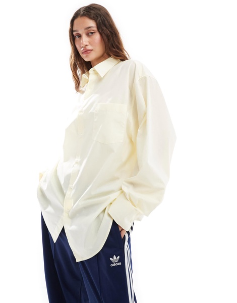 COLLUSION oversized shirt in buttermilk yellow